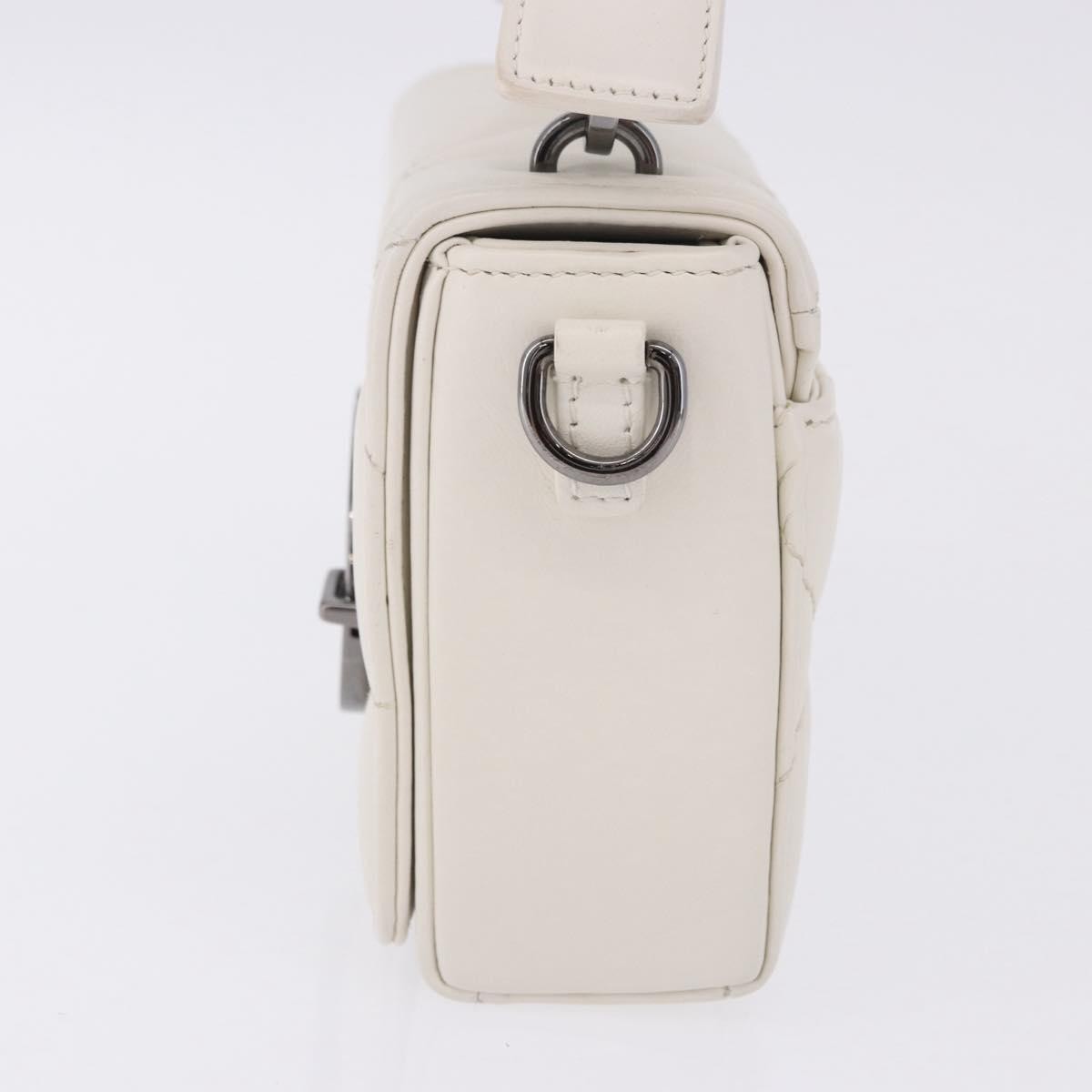Christian Dior Caro Leather White Leather Handbag (Pre-Owned)