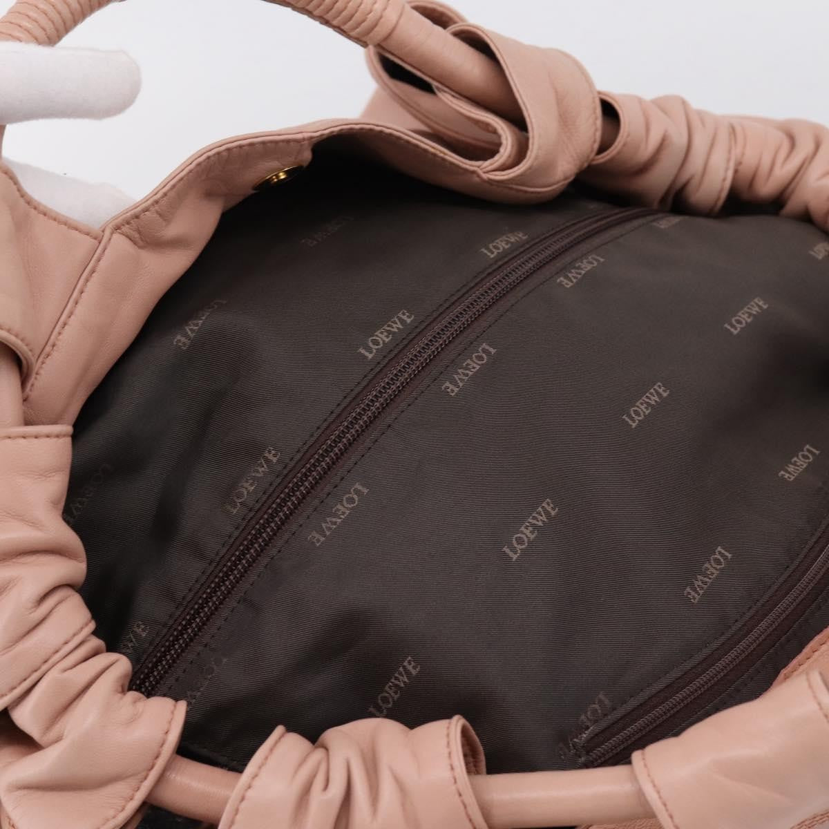 Loewe Anagram Logo Nappa Aire Hand Leather Pink Leather Handbag (Pre-Owned)