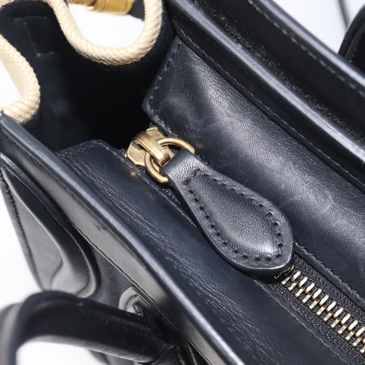 Celine Tricolor Luggage Canvas And Leather Navy Canvas Handbag (Pre-Owned)