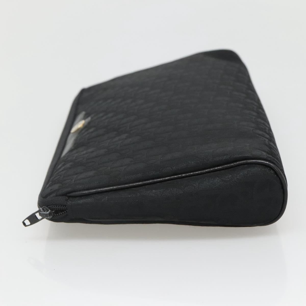 Christian Dior Trotter Diorissimo Canvas Black Canvas Clutche & Pouche Bag (Pre-Owned)