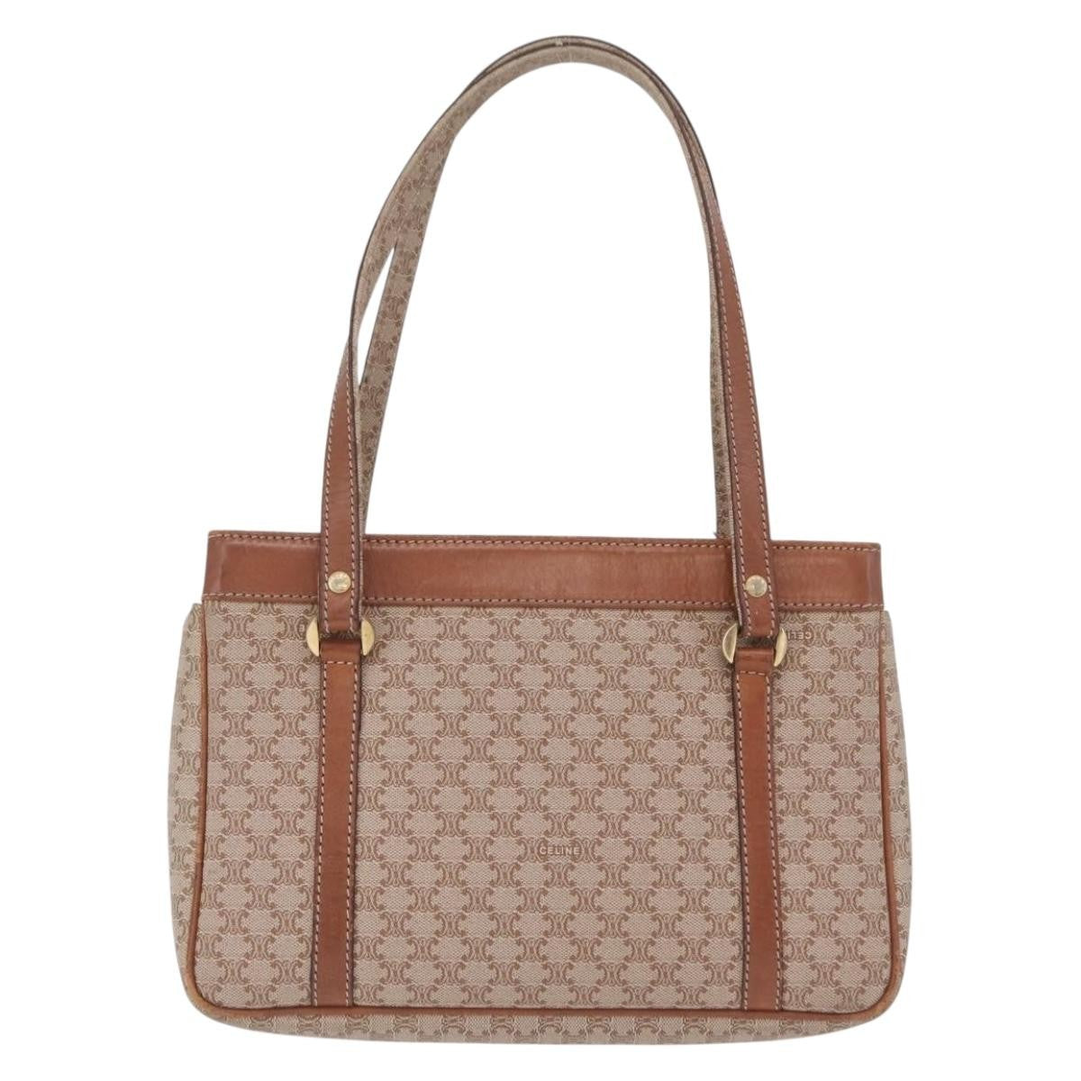 Celine Tote Canvas Beige Canvas Tote Bag Bag (Pre-Owned)