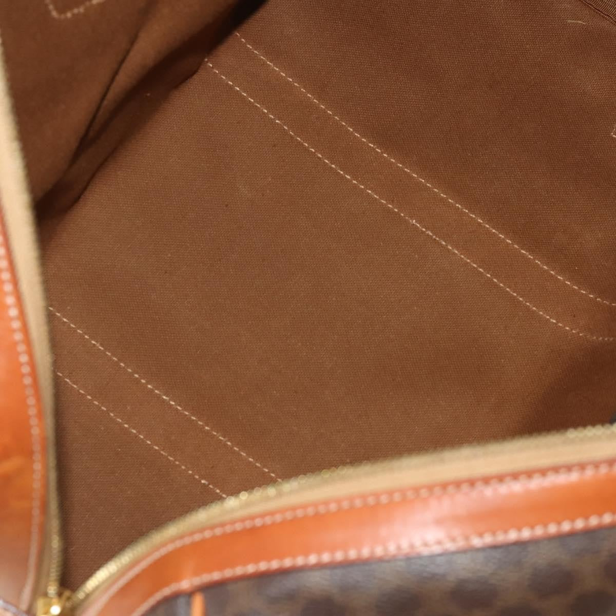 Celine Boston Triomphe Coated Canvas Brown Pvc Handbag (Pre-Owned)