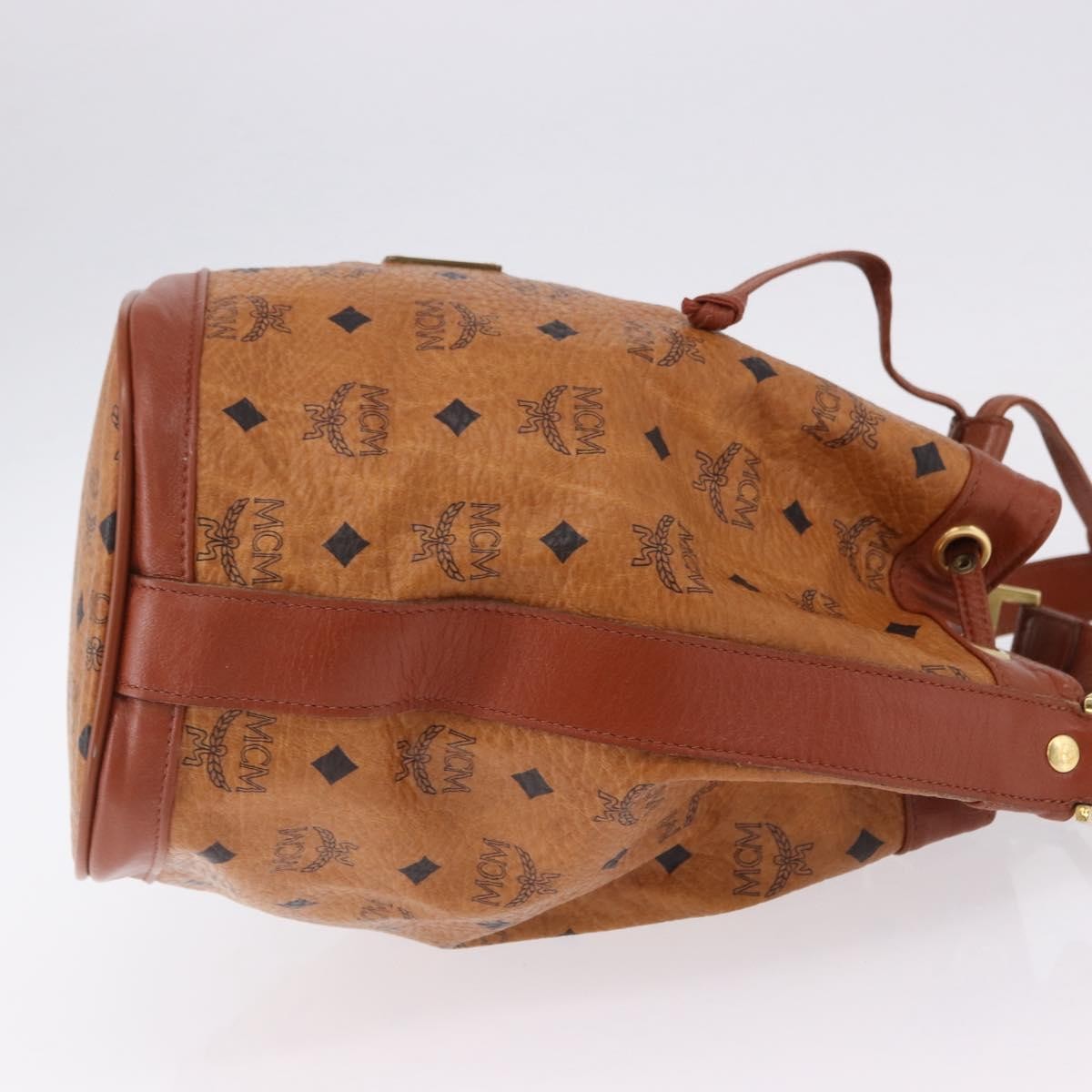 MCM Drawstring Leather Brown Leather Shoulder Bag Bag (Pre-Owned)