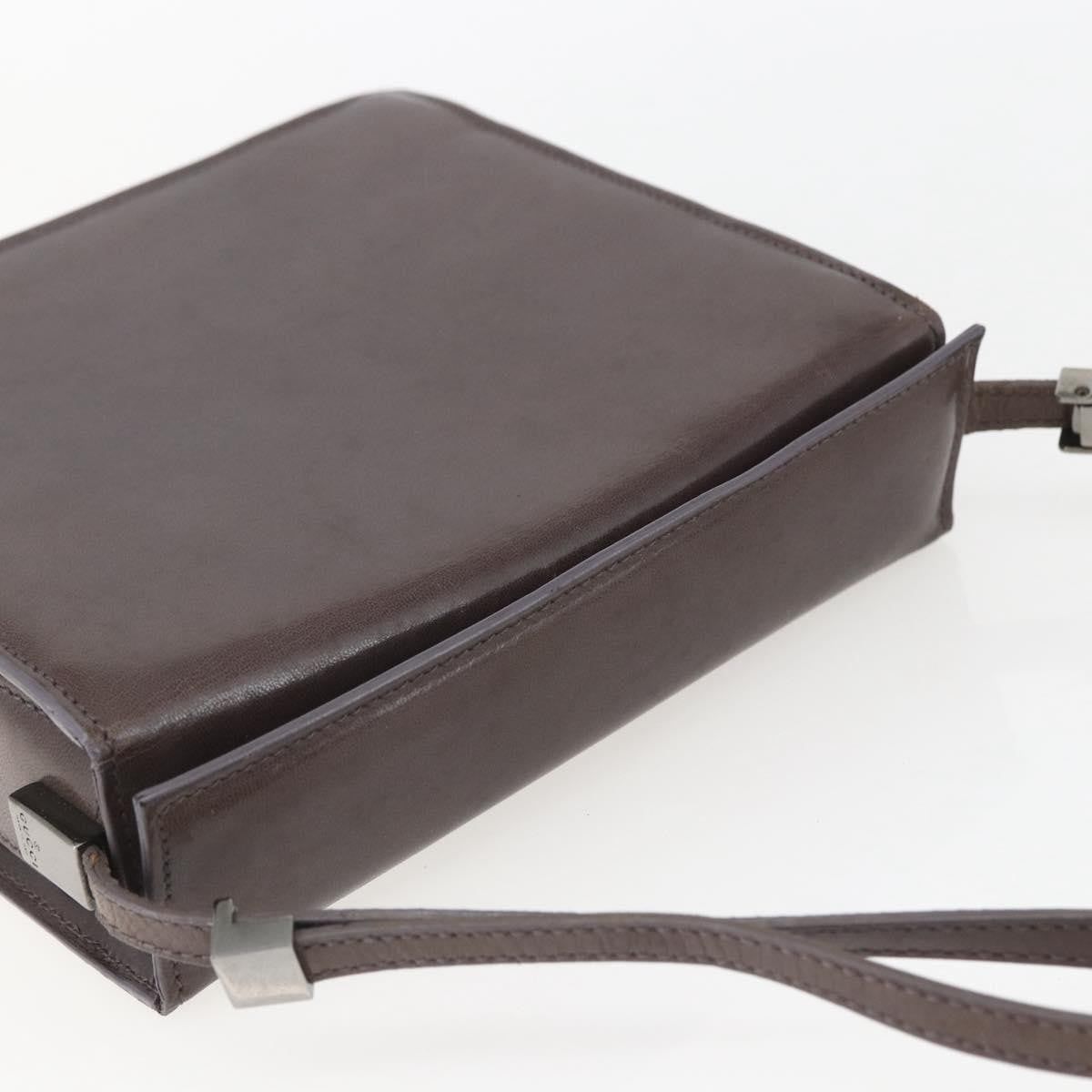 Gucci Vintage Leather Brown Leather Shoulder Bag Bag (Pre-Owned)