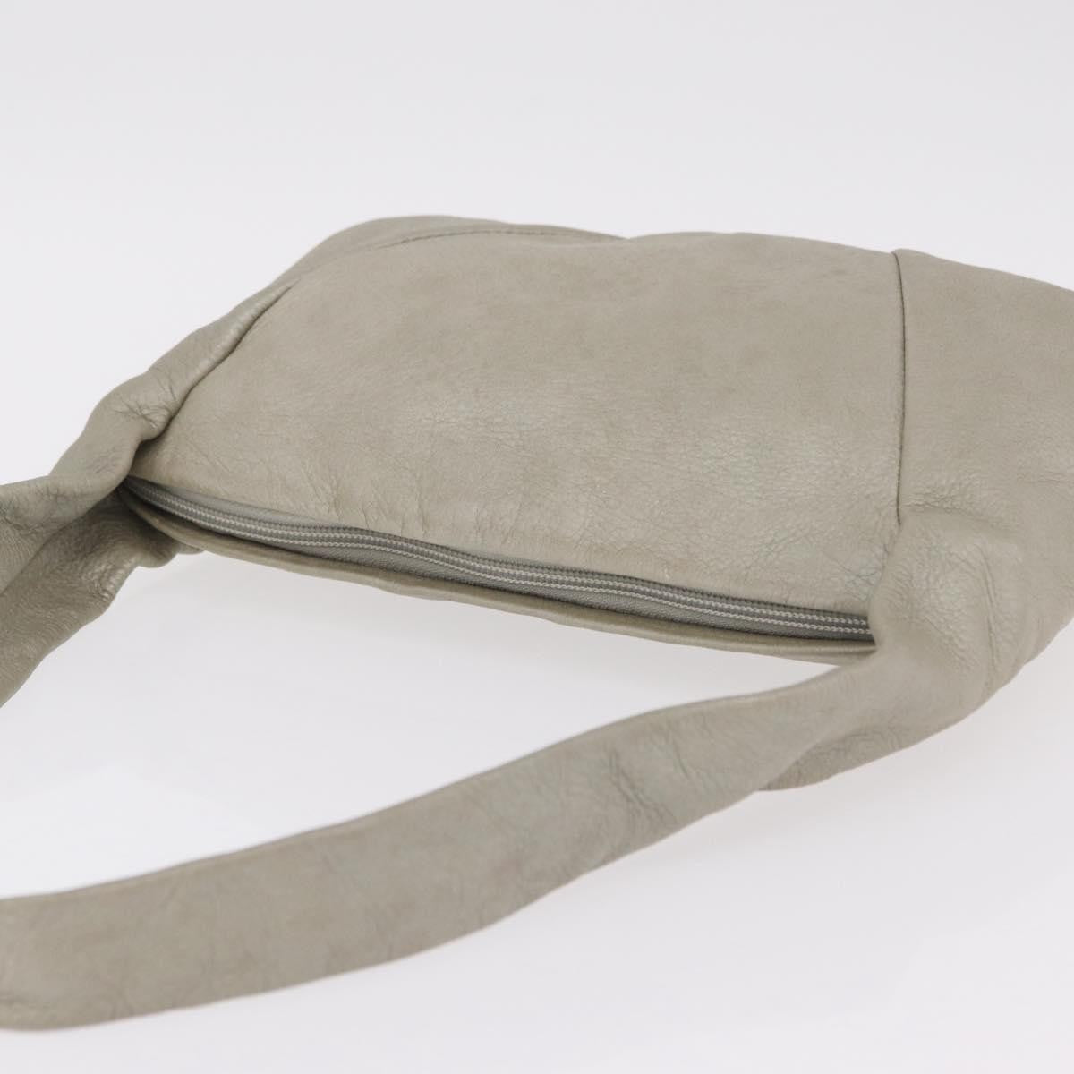 Bottega Veneta Shoulder Leather Gray Leather Shoulder Bag Bag (Pre-Owned)