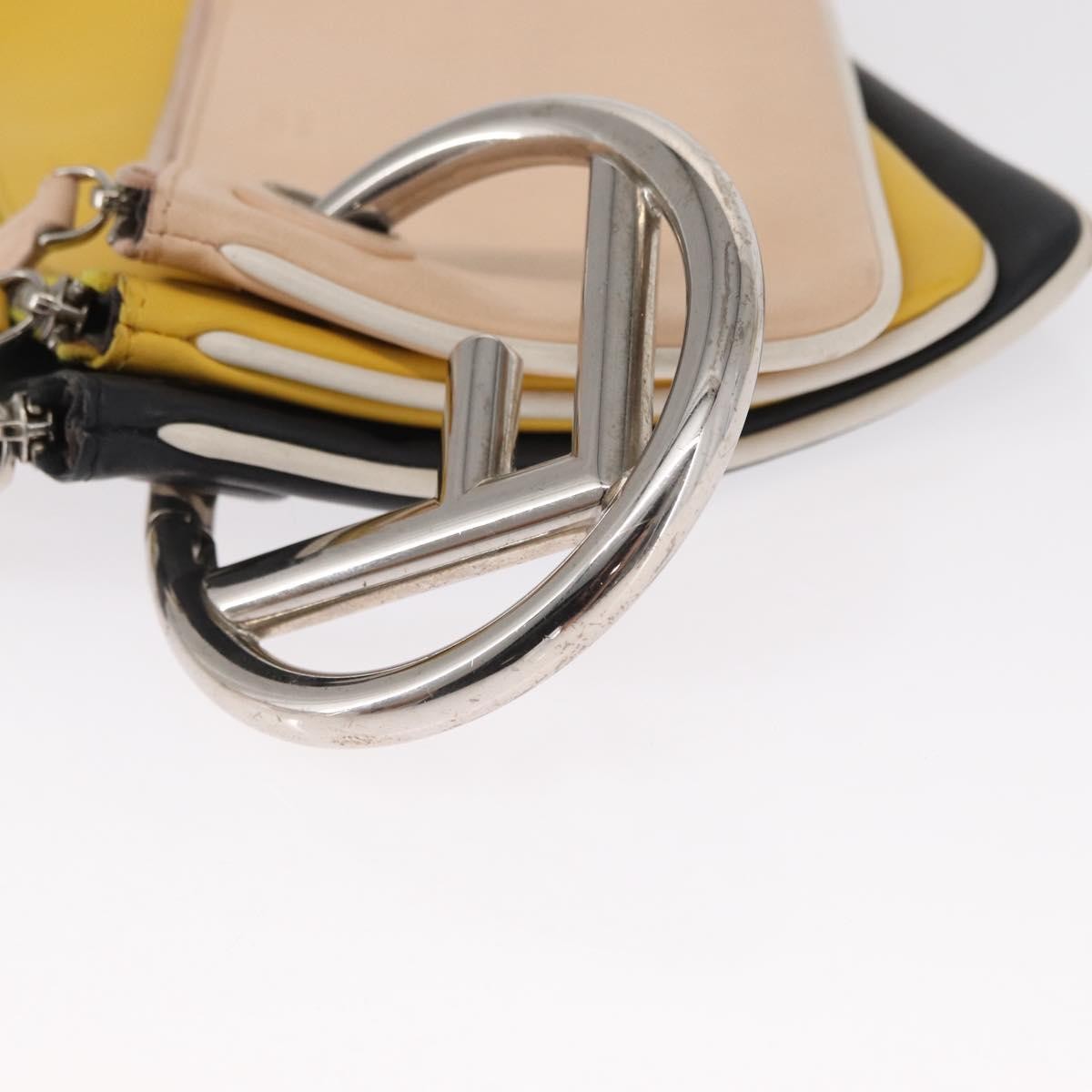 Fendi Triplette Pouch Set Calfskin Multicolour Leather Clutche & Pouche Bag (Pre-Owned)