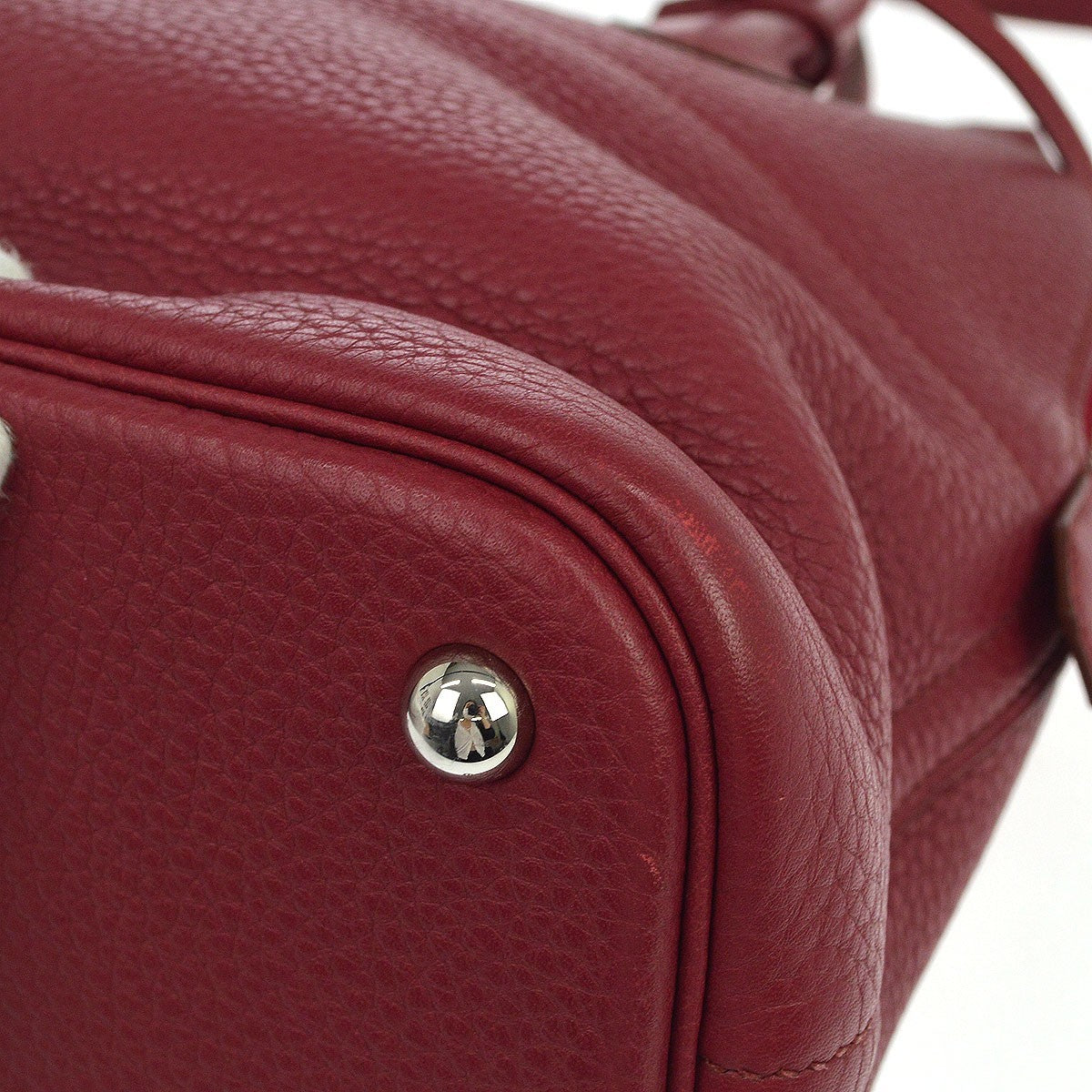 Hermes Bolide Clemence Red Leather Handbag (Pre-Owned)