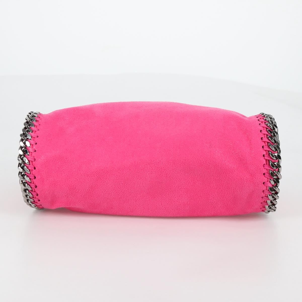Stella Mccartney Falabella Fold Over Suede Pink Suede Shoulder Bag Bag (Pre-Owned)
