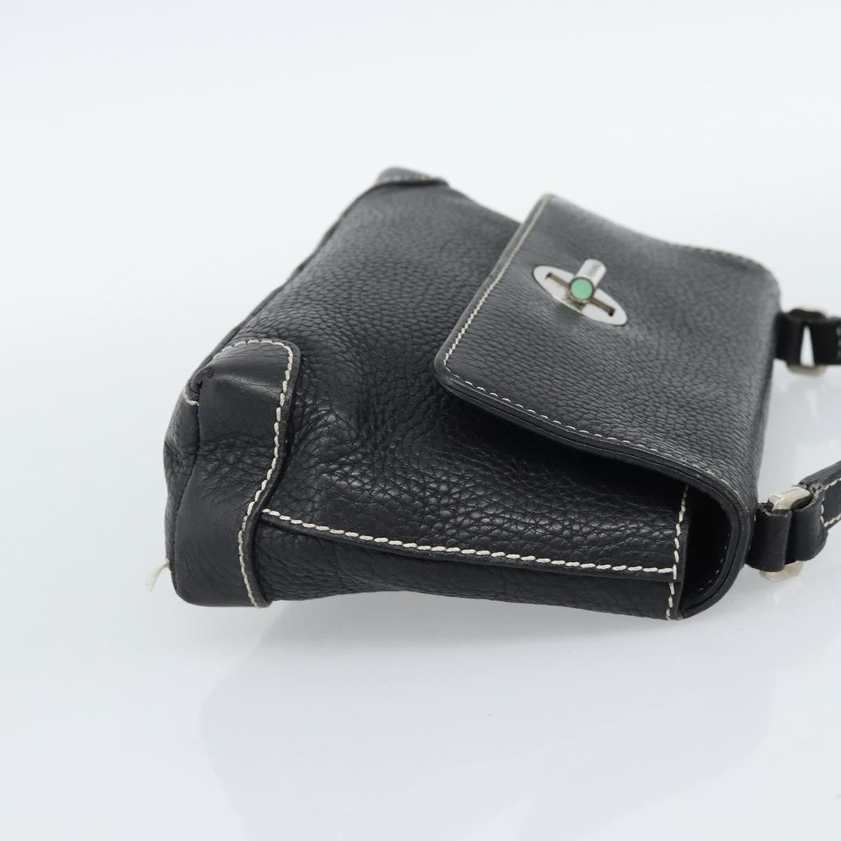 Tiffany & Co. Vintage Leather Black Leather Shoulder Bag Bag (Pre-Owned)