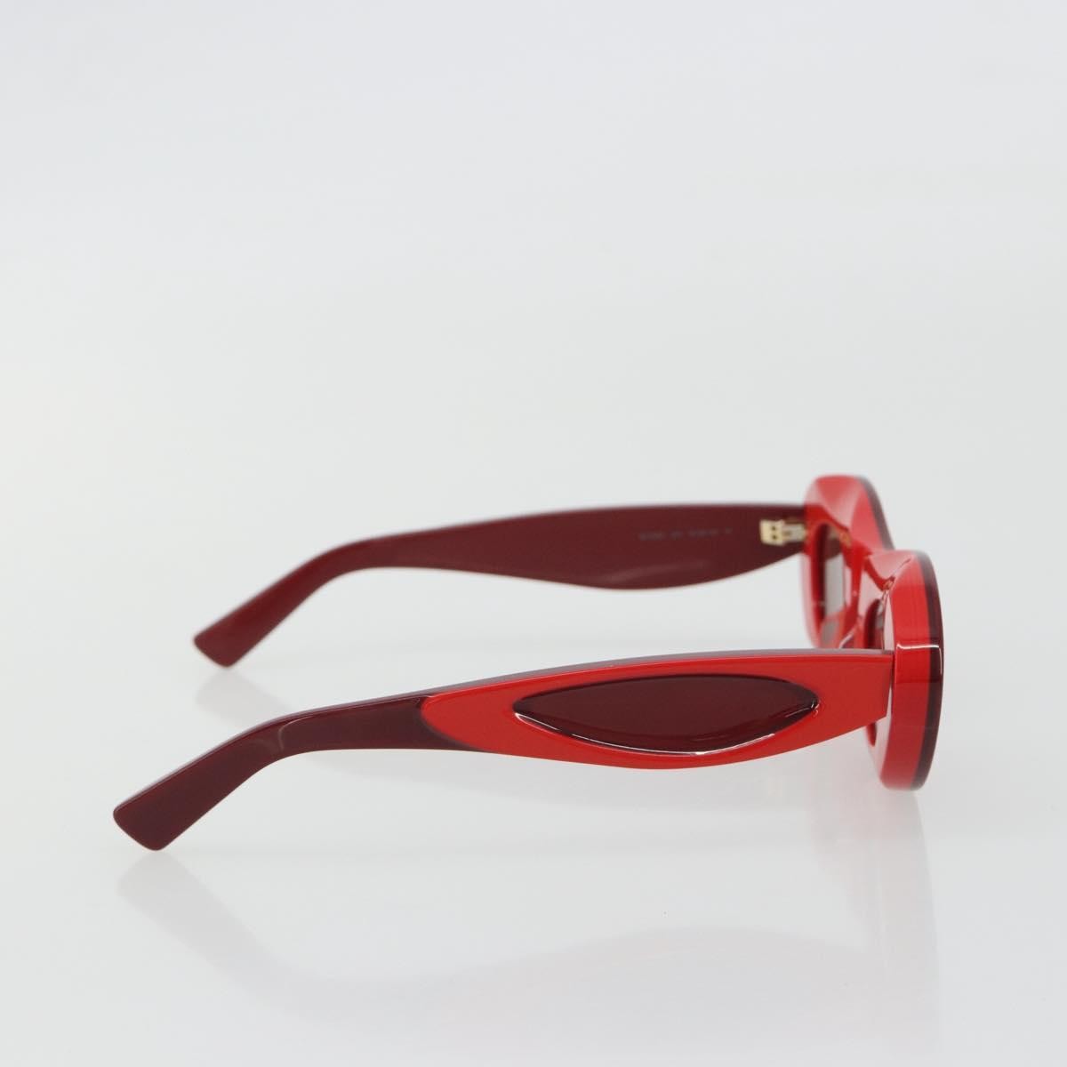 Bottega Veneta Ovale Acetate Red Plastic Sunglasse Accessory (Pre-Owned)