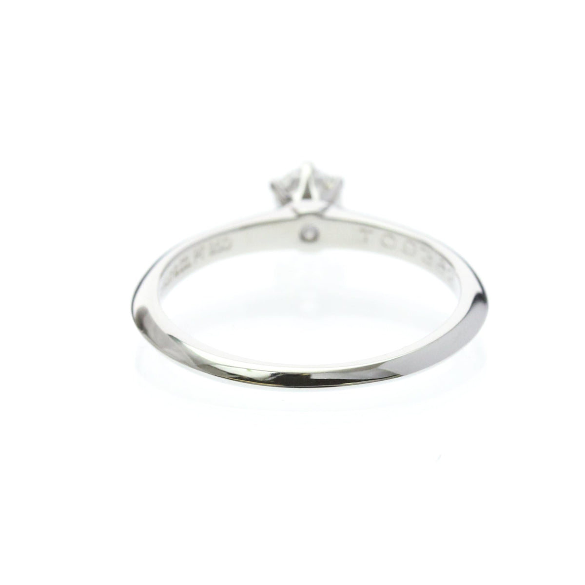 Tiffany & Co. Tiffany Setting Solitaire Platinum With Rbc Diamond G/Vvs2 Silver Platinum Ring Jewelry (Pre-Owned)