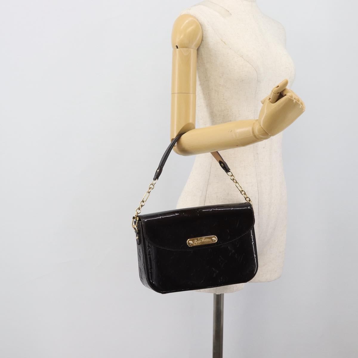 Louis Vuitton Rodeo Drive Monogram Vernis Black Patent_Leather Handbag (Pre-Owned)