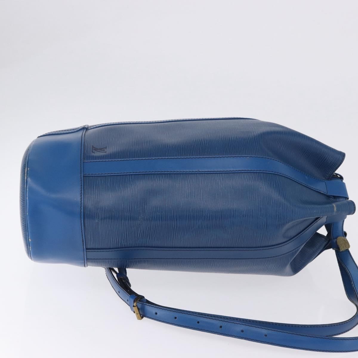 Louis Vuitton Randonnée Epi Blue Leather Backpack Bag (Pre-Owned)