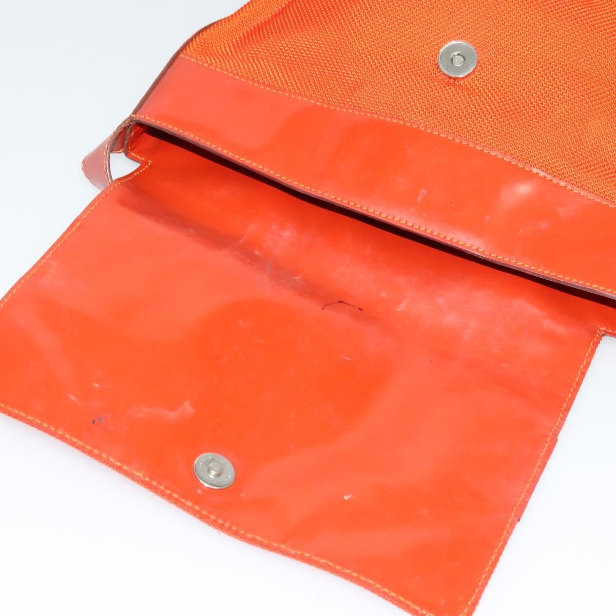 Celine Shoulder Canvas Orange Canvas Shoulder Bag Bag (Pre-Owned)