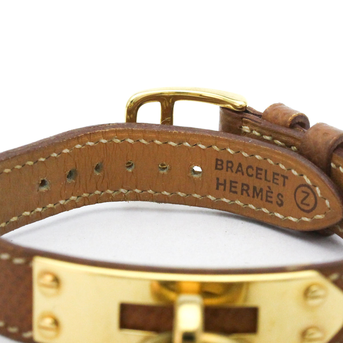 Hermes Kelly Quartz Plated Metal And Leather Watch (Pre-Owned)