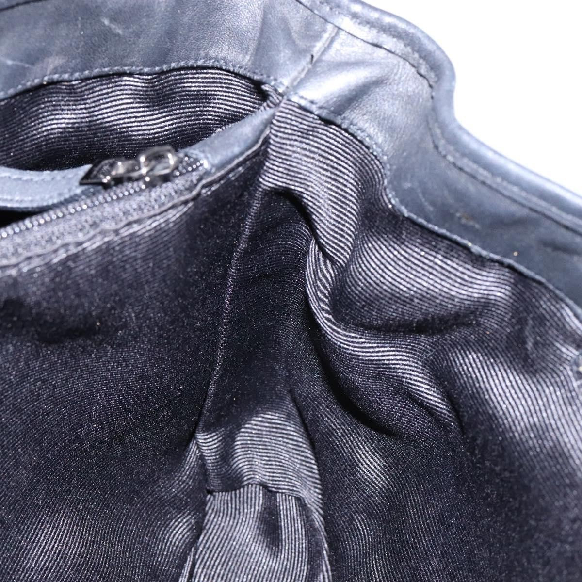 Salvatore Ferragamo Gancini Tote Canvas Black Canvas Tote Bag Bag (Pre-Owned)
