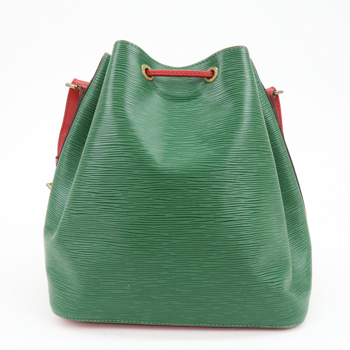 Louis Vuitton Bicolor Petit Noe Epi Leather Green Leather Handbag (Pre-Owned)