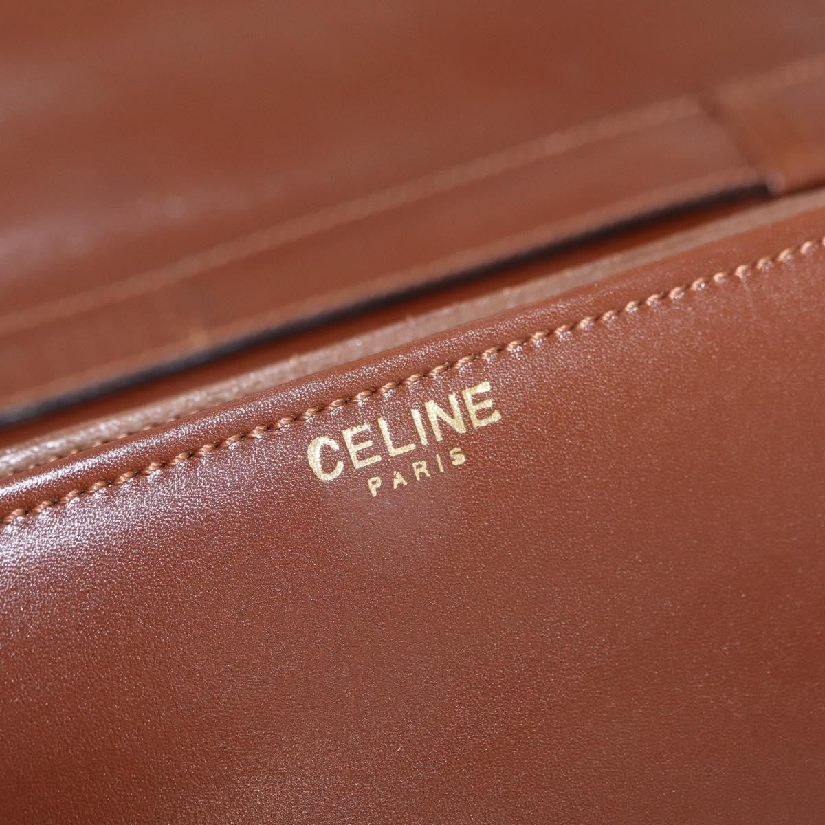 Celine Triomphe Leather Brown Leather Shoulder Bag Bag (Pre-Owned)