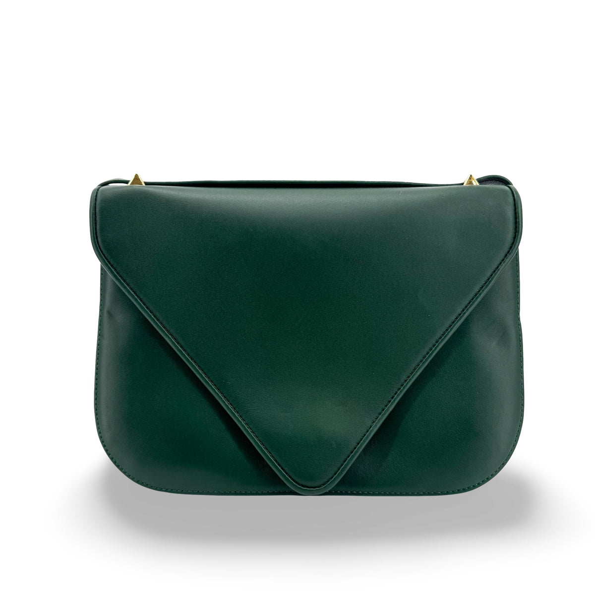 Bottega Veneta Mount Leather Green Leather Shoulder Bag Bag (Pre-Owned)