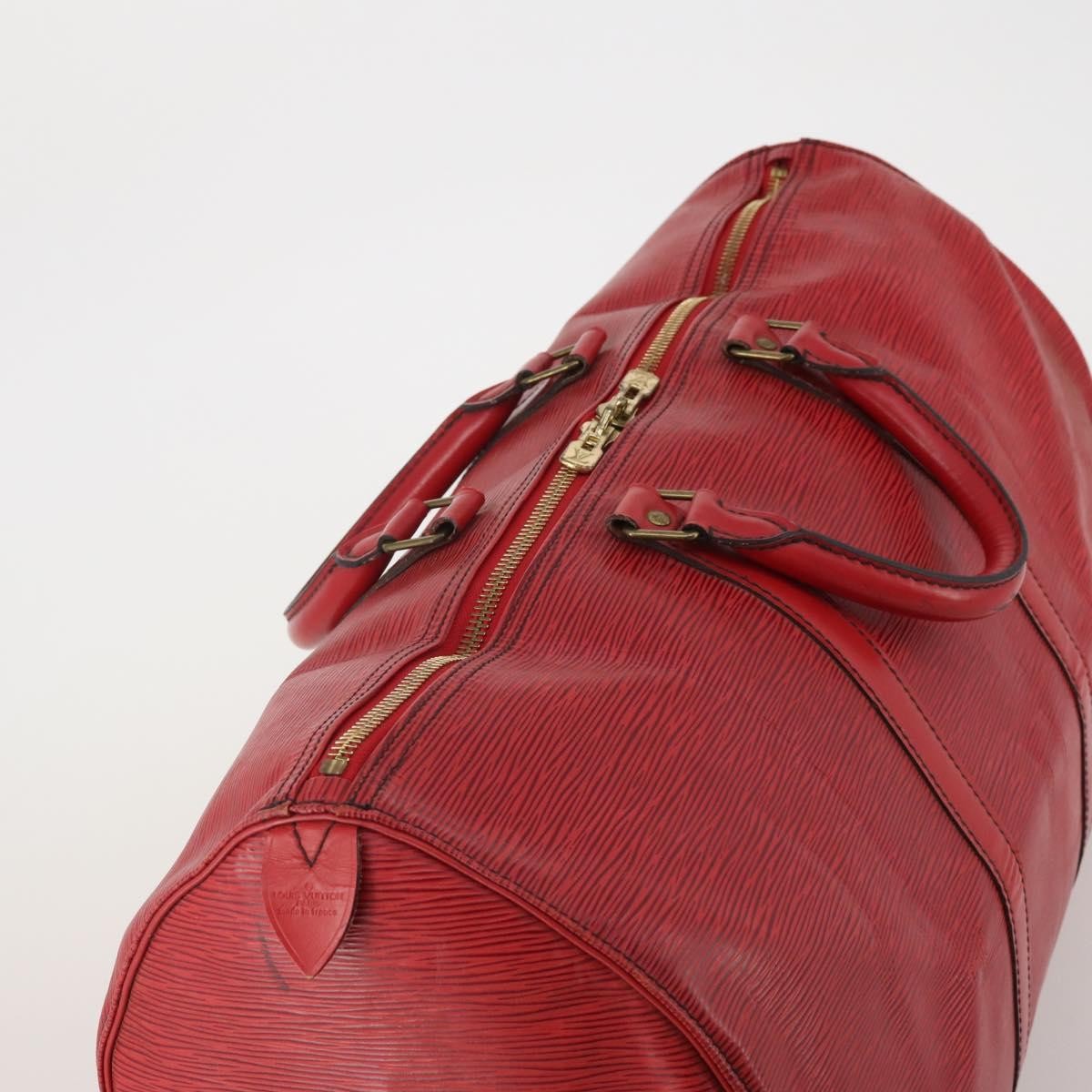 Louis Vuitton Keepall Epi Red Leather Travel Bag Bag (Pre-Owned)