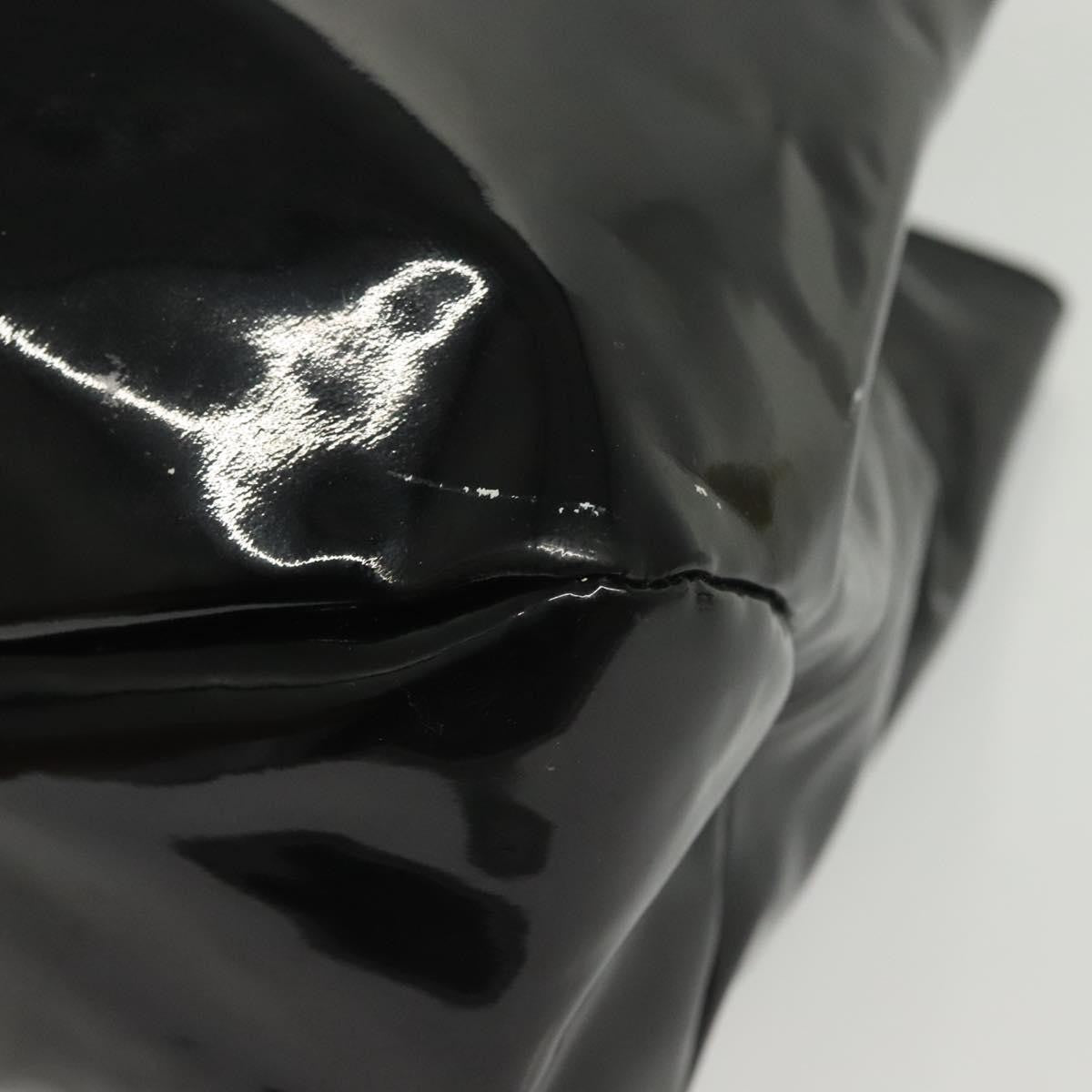 Salvatore Ferragamo Vala Tote Patent Leather Black Patent_Leather Tote Bag Bag (Pre-Owned)