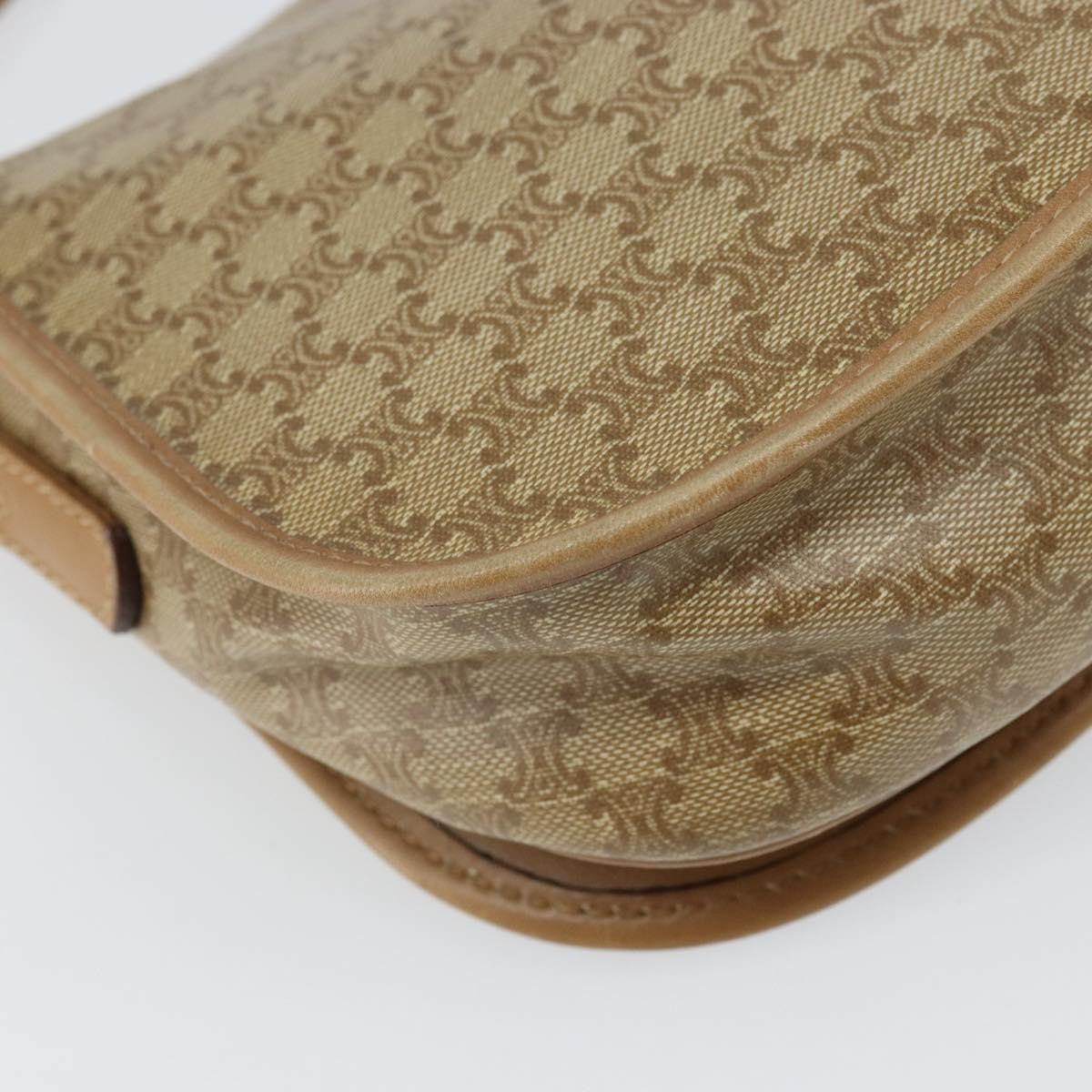 Celine Vintage Macadam Canvas Beige Canvas Shoulder Bag Bag (Pre-Owned)