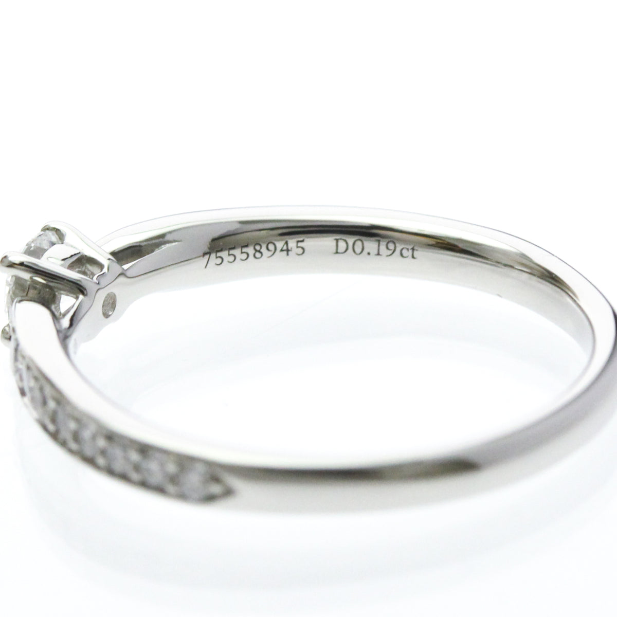 Tiffany & Co. Harmony Solitaire Platinum And Pave Diamonds With Rbc Diamond F/Si1 Silver Platinum Ring Jewelry (Pre-Owned)