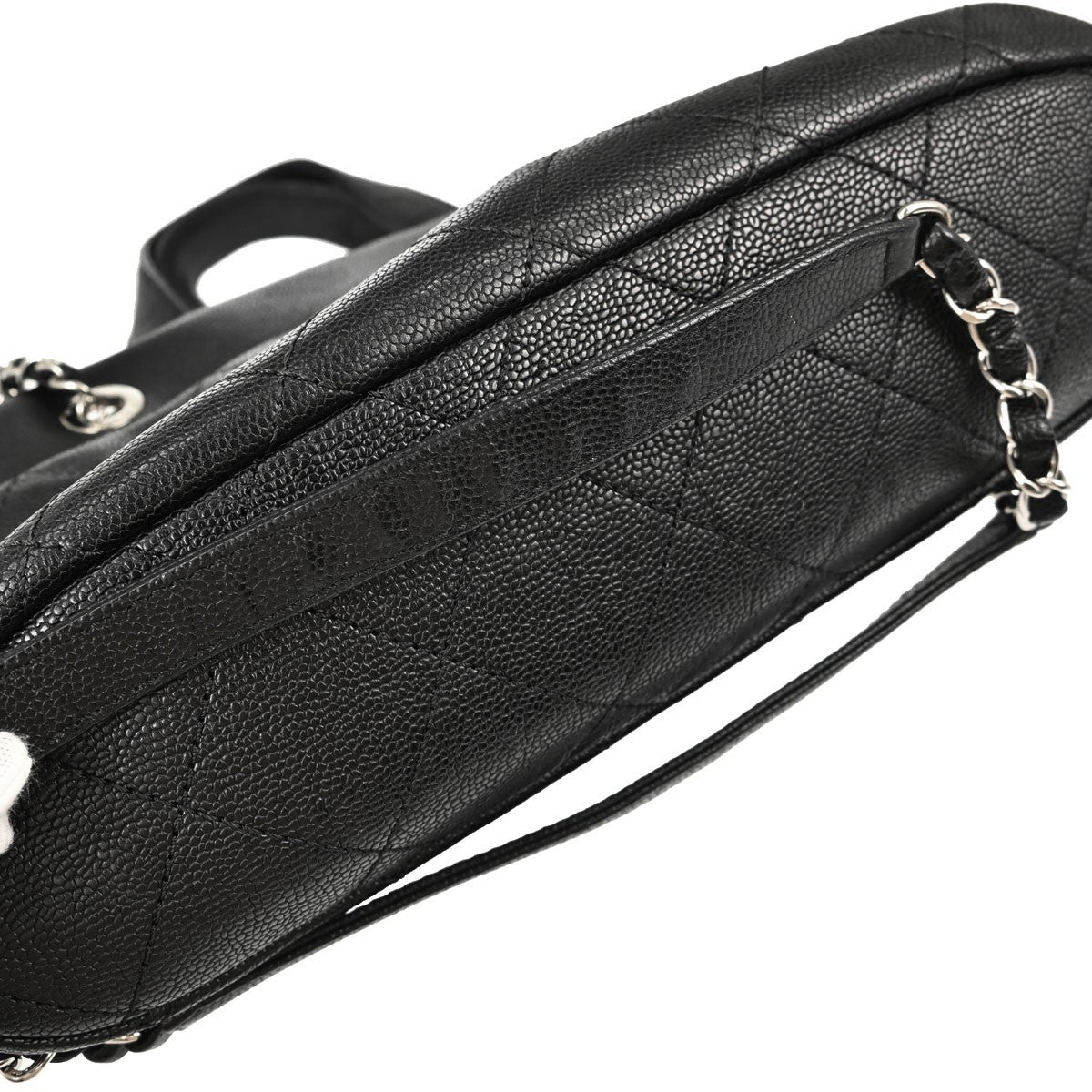 Chanel Timeless Cc Charm Quilted Caviar Black Leather Tote Bag Bag (Pre-Owned)