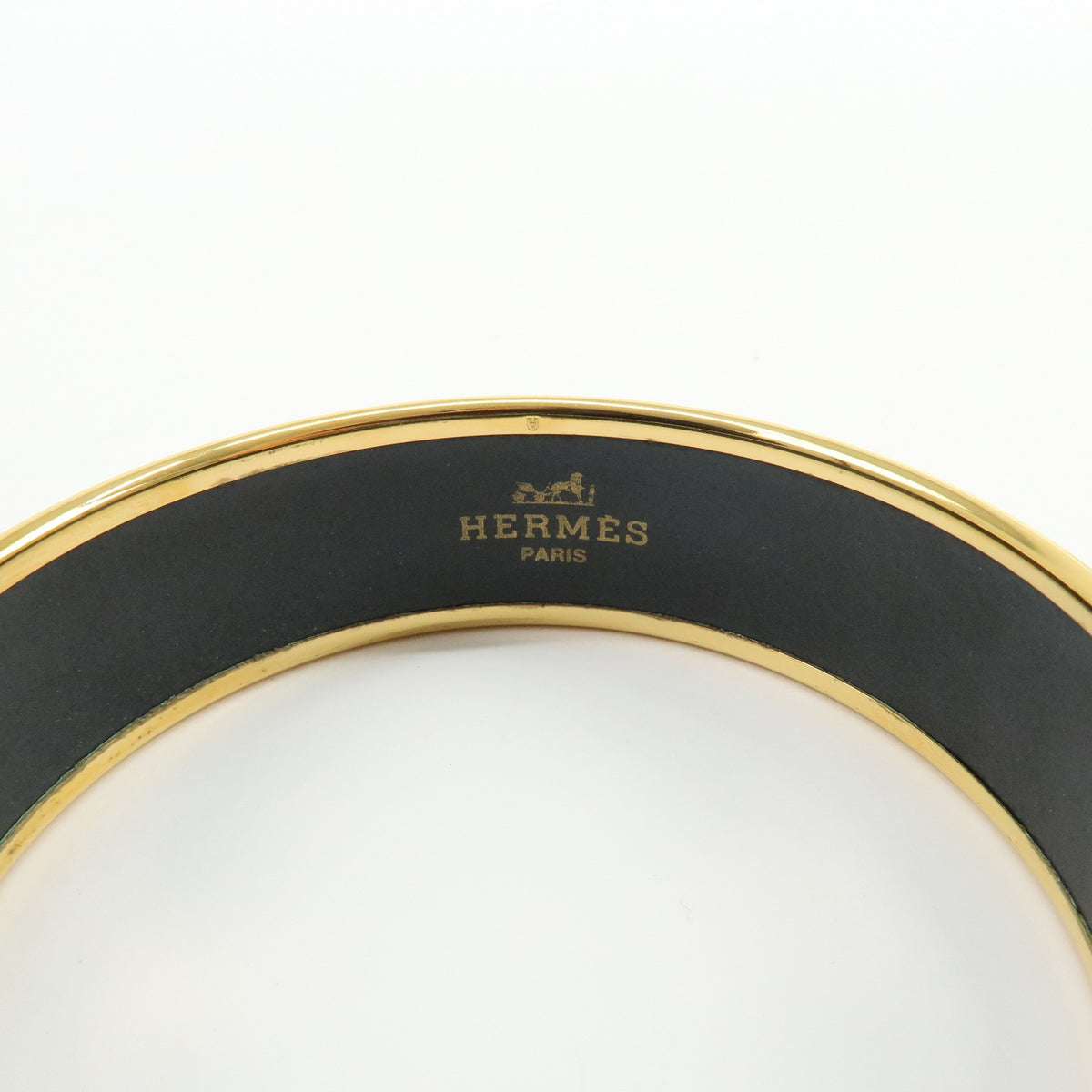 Hermes Caleche Bangle Enamel Gold Gold_Plated Bracelet Jewelry (Pre-Owned)
