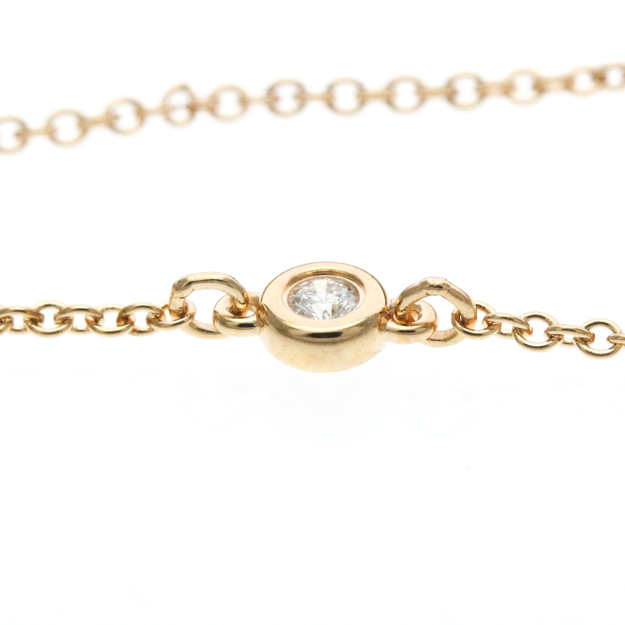 Tiffany & Co. Peretti Diamonds By The Yard 18K Rose Gold With Diamond Gold Pink_Gold Bracelet Jewelry (Pre-Owned)