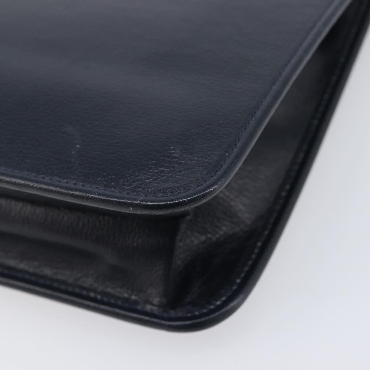Christian Dior Homme Logo Clutch Leather Navy Leather Clutche & Pouche Bag (Pre-Owned)