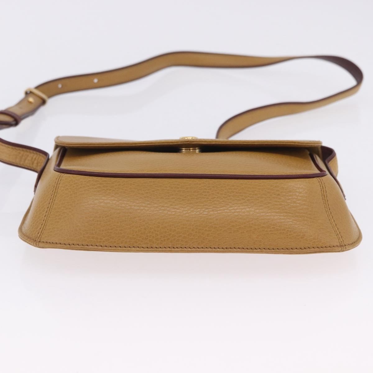 Cartier Must De Cartier Leather Beige Leather Shoulder Bag Bag (Pre-Owned)