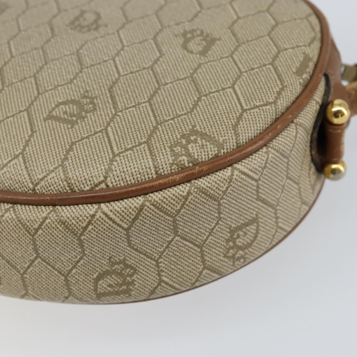 Christian Dior Vintage Honeycomb Canvas Beige Canvas Shoulder Bag Bag (Pre-Owned)