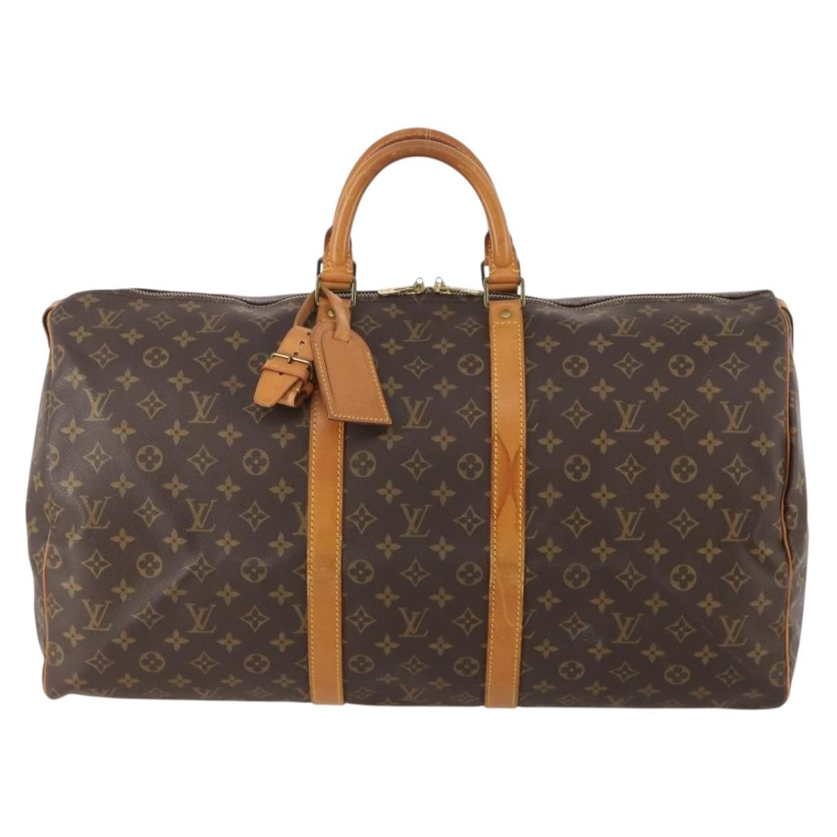 Louis Vuitton Keepall Monogram Canvas Brown Canvas Travel Bag Bag (Pre-Owned)