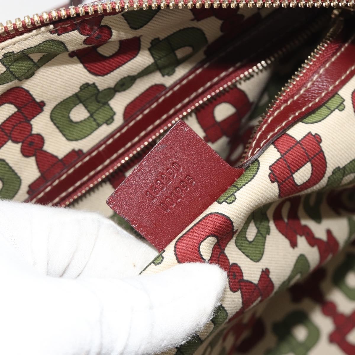 Gucci 85Th Anniversary Boston Guccissima Leather Red Leather Shoulder Bag Bag (Pre-Owned)