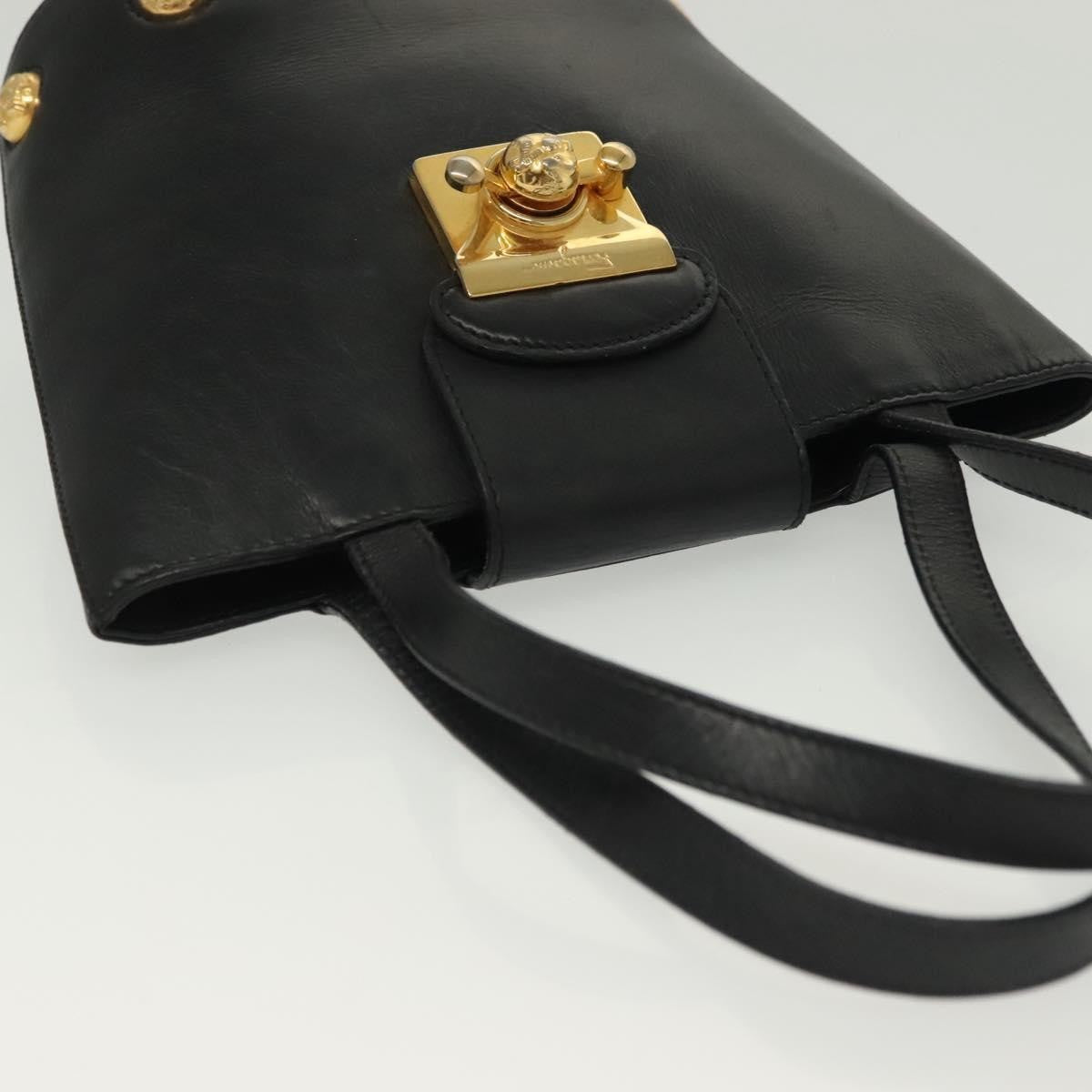 Salvatore Ferragamo Vintage Leather Black Leather Handbag (Pre-Owned)