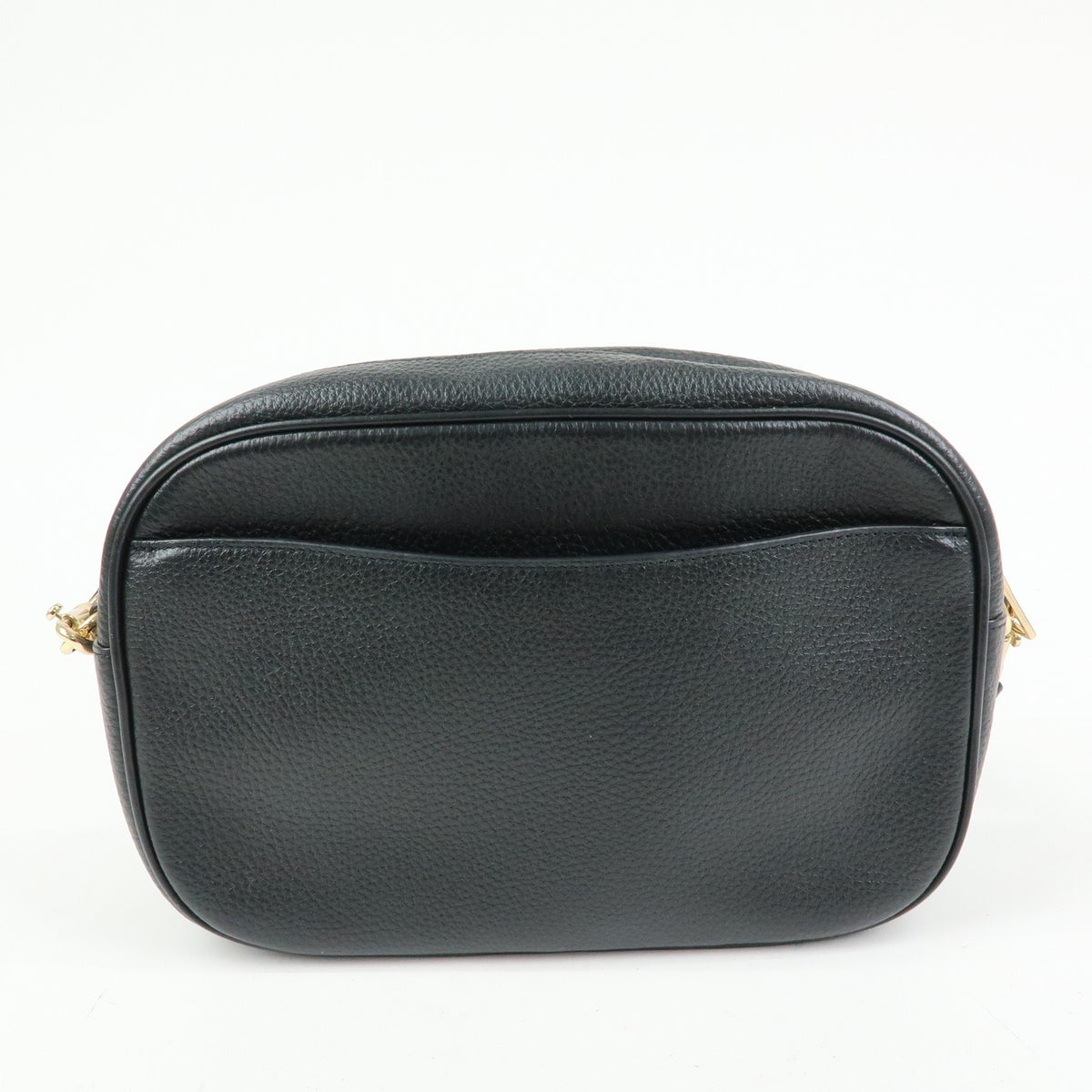 Coach Shoulder Leather Black Leather Handbag (Pre-Owned)