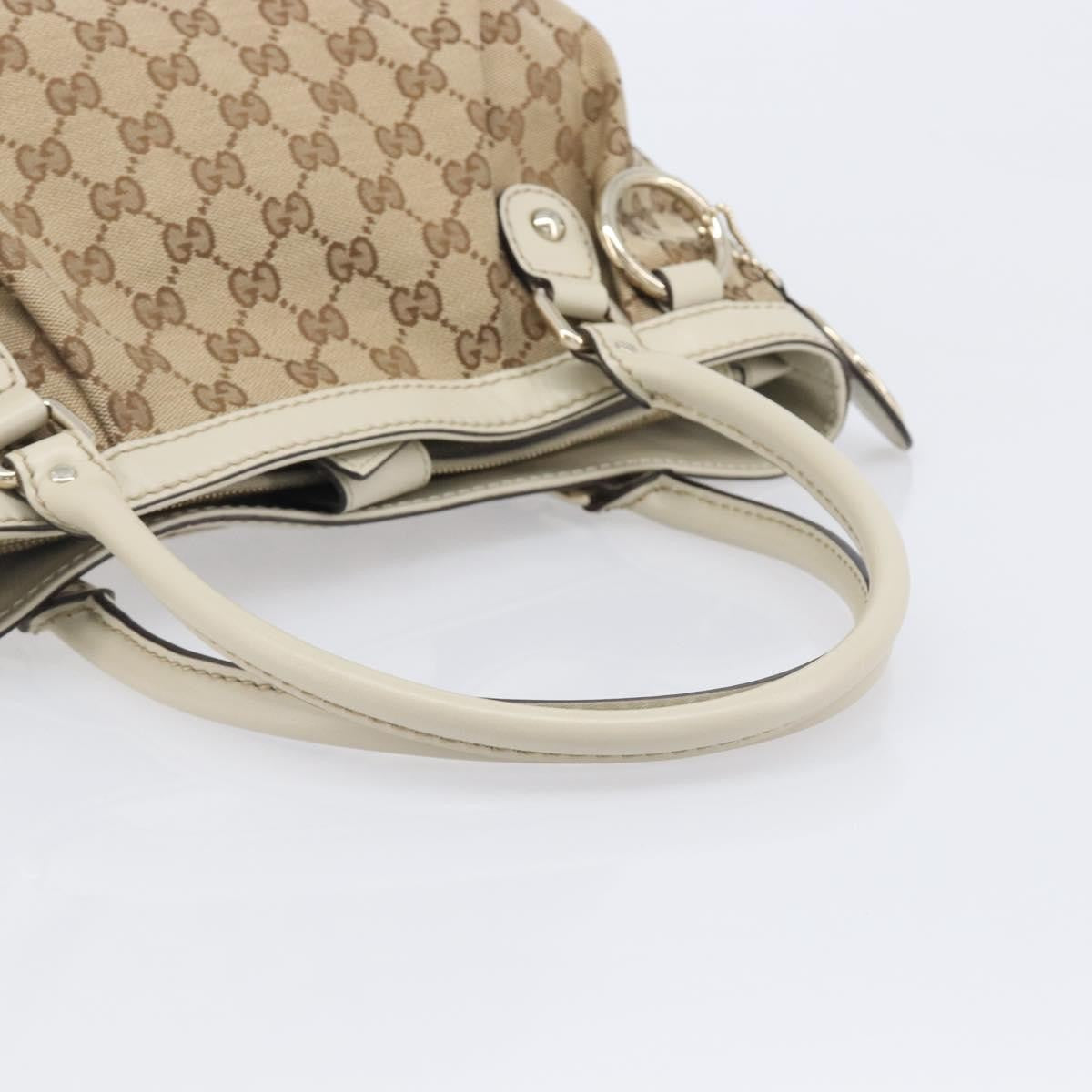 Gucci Sukey Top Handle Gg Canvas Beige Canvas Tote Bag Bag (Pre-Owned)