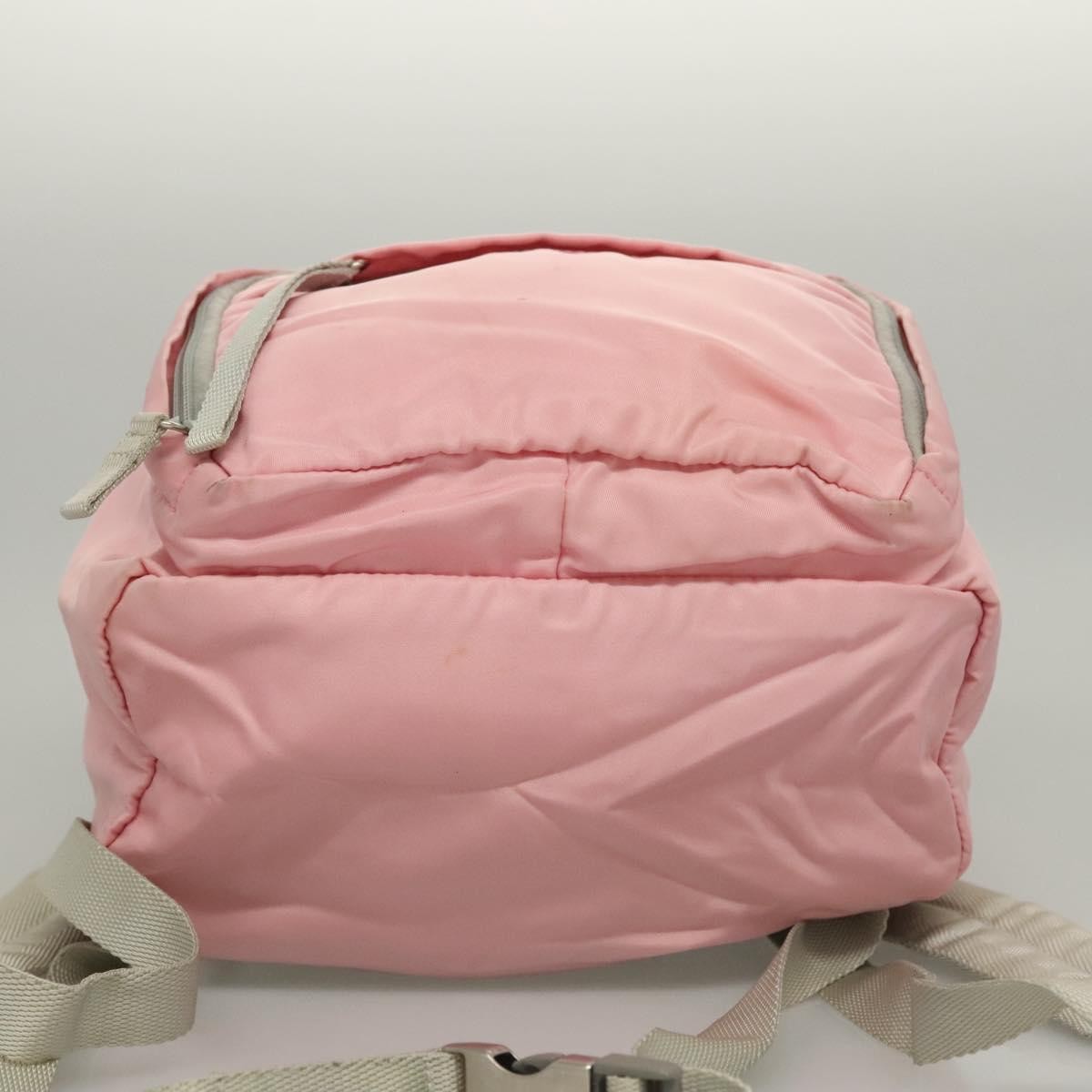 Prada Single Buckle Pocket Tessuto Pink Nylon Backpack Bag (Pre-Owned)