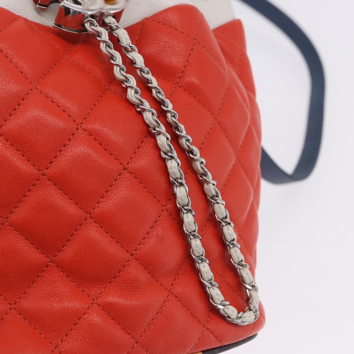 Chanel Cuba Drawstring Bucket Quilted Lambskin Red Leather Shoulder Bag Bag (Pre-Owned)
