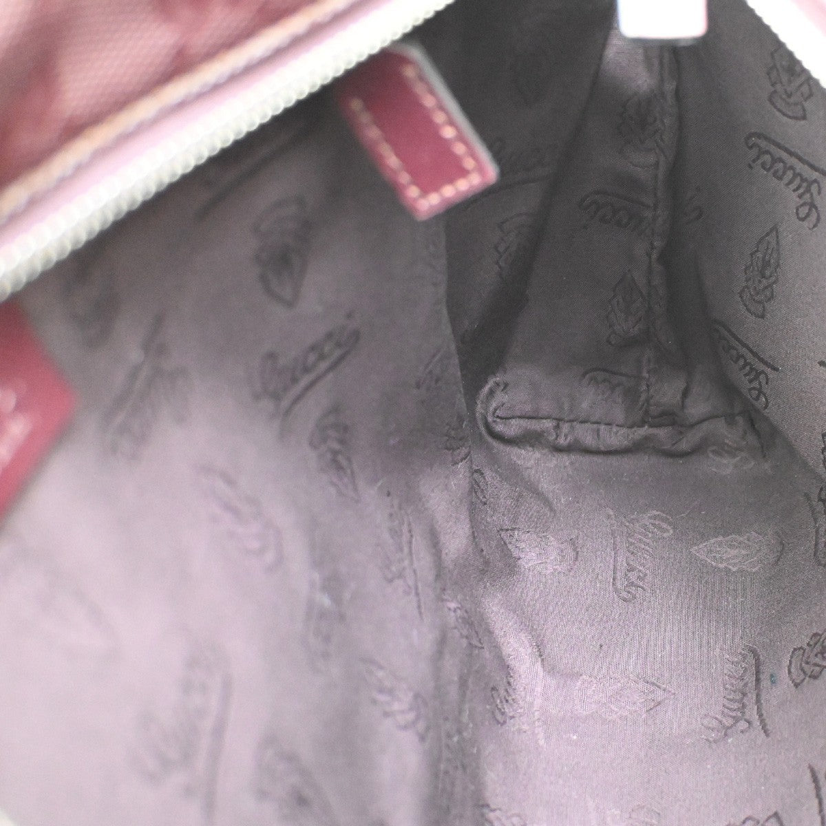 Gucci Plus Tote Gg Imprime Burgundy Pvc Shoulder Bag Bag (Pre-Owned)