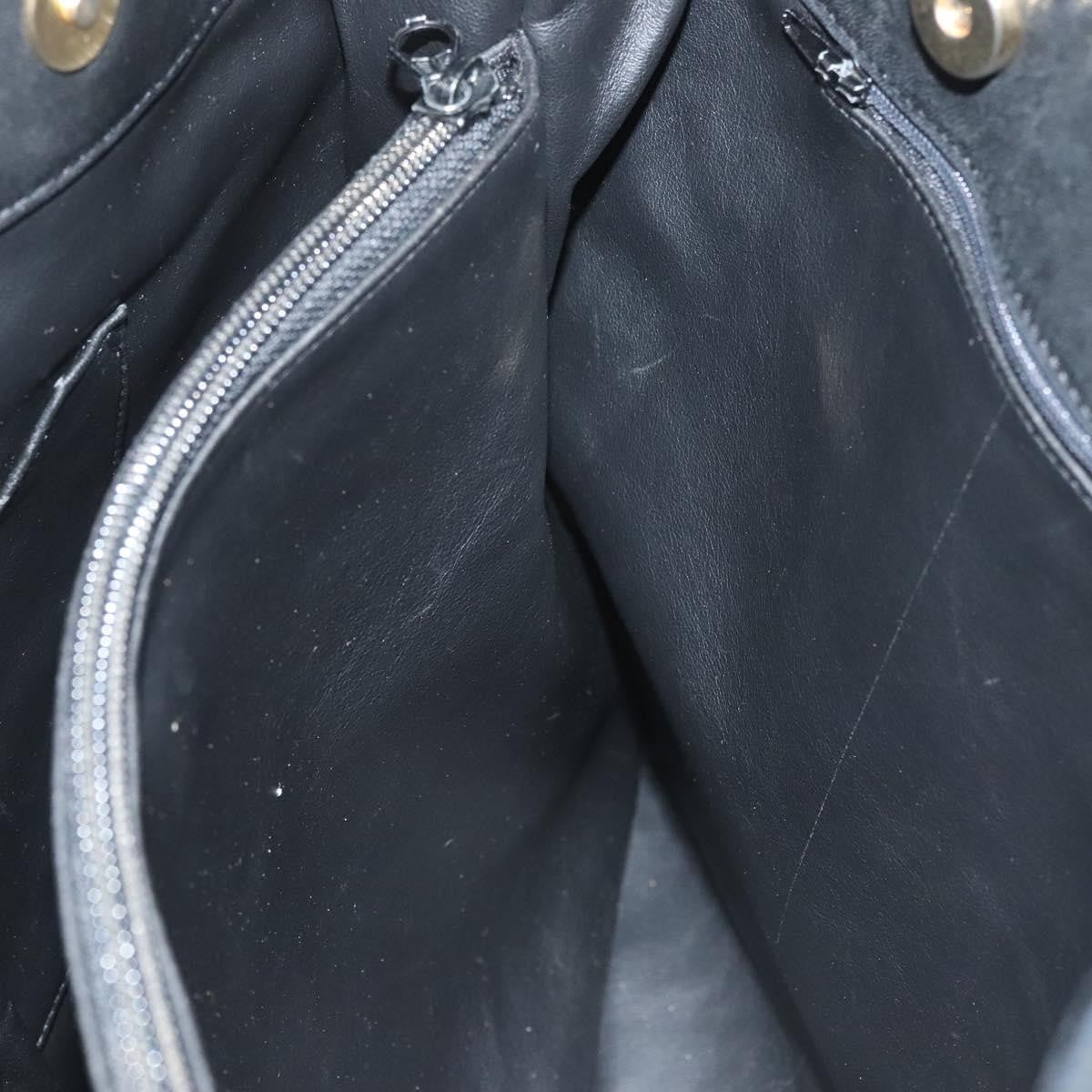 Bally Vintage Leather Black Leather Tote Bag Bag (Pre-Owned)