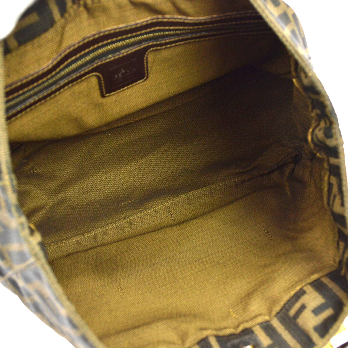 Fendi Vintage Top Handle Zucca Canvas Brown Canvas Tote Bag Bag (Pre-Owned)