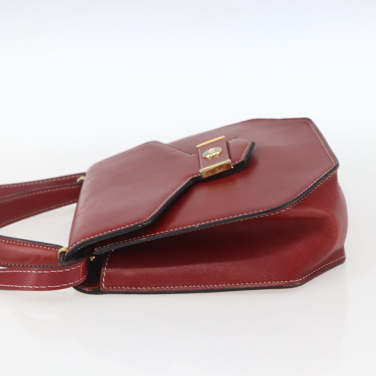 Christian Dior Vintage Leather Red Leather Handbag (Pre-Owned)