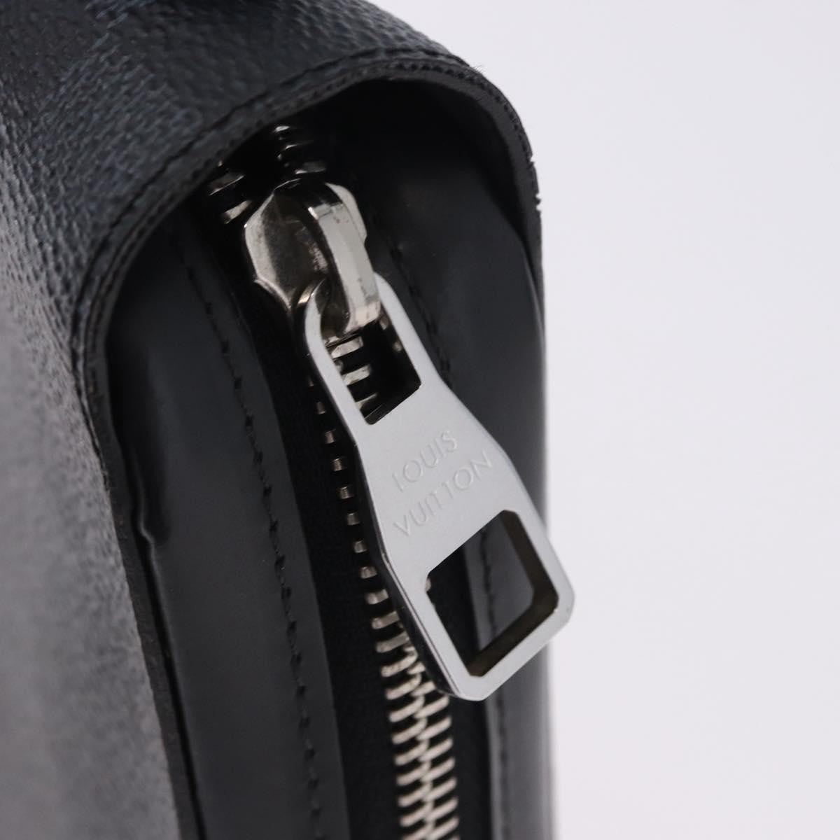 Louis Vuitton Zippy Xl Damier Leather Black Canvas Wallets Accessory (Pre-Owned)