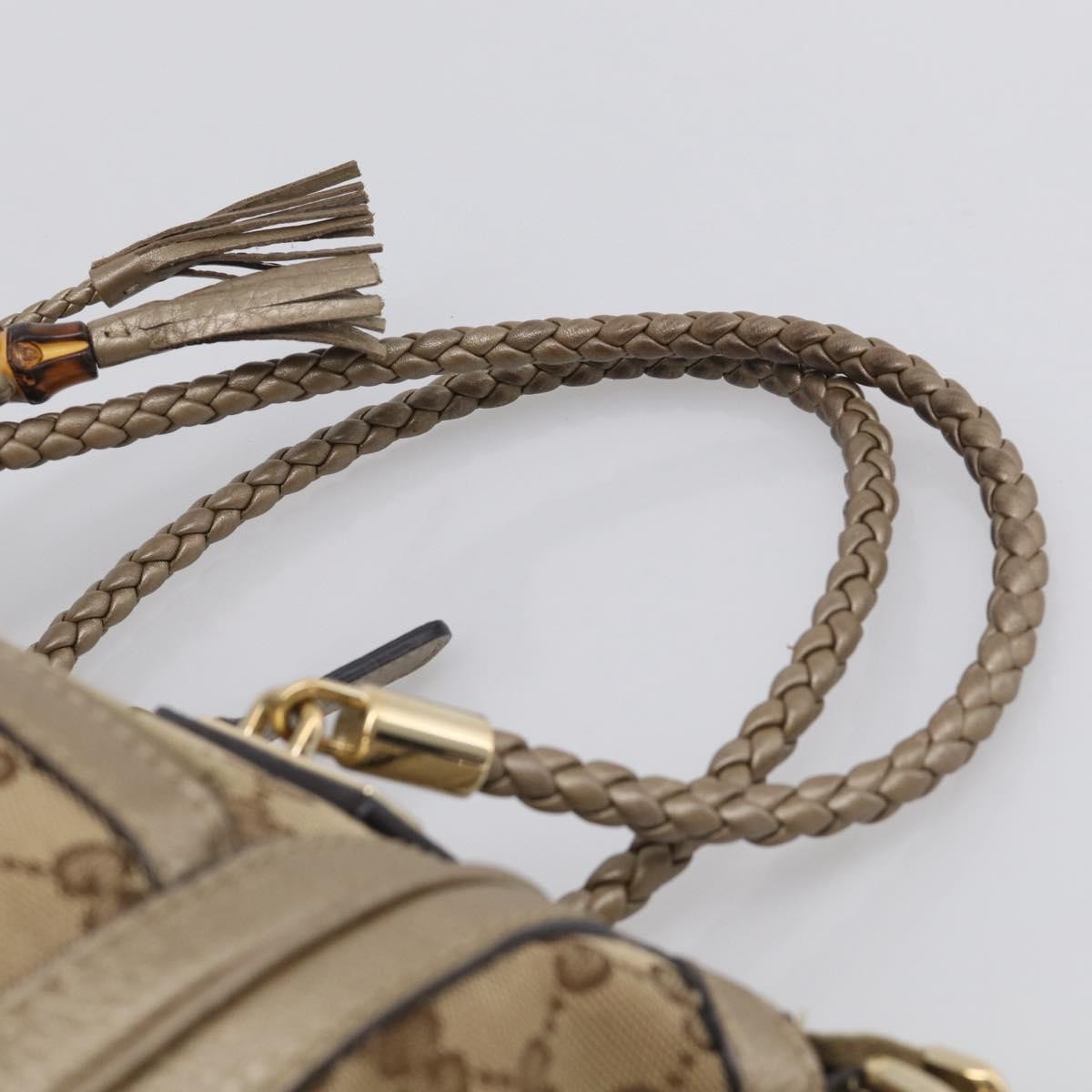 Gucci Bella Convertible Top Handle Gg Canvas Beige Canvas Handbag (Pre-Owned)