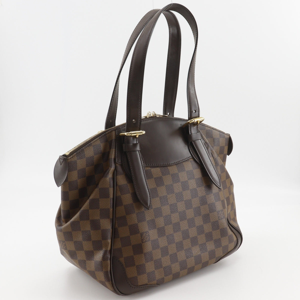 Louis Vuitton Verona Damier Ebene Brown Canvas Tote Bag Bag (Pre-Owned)