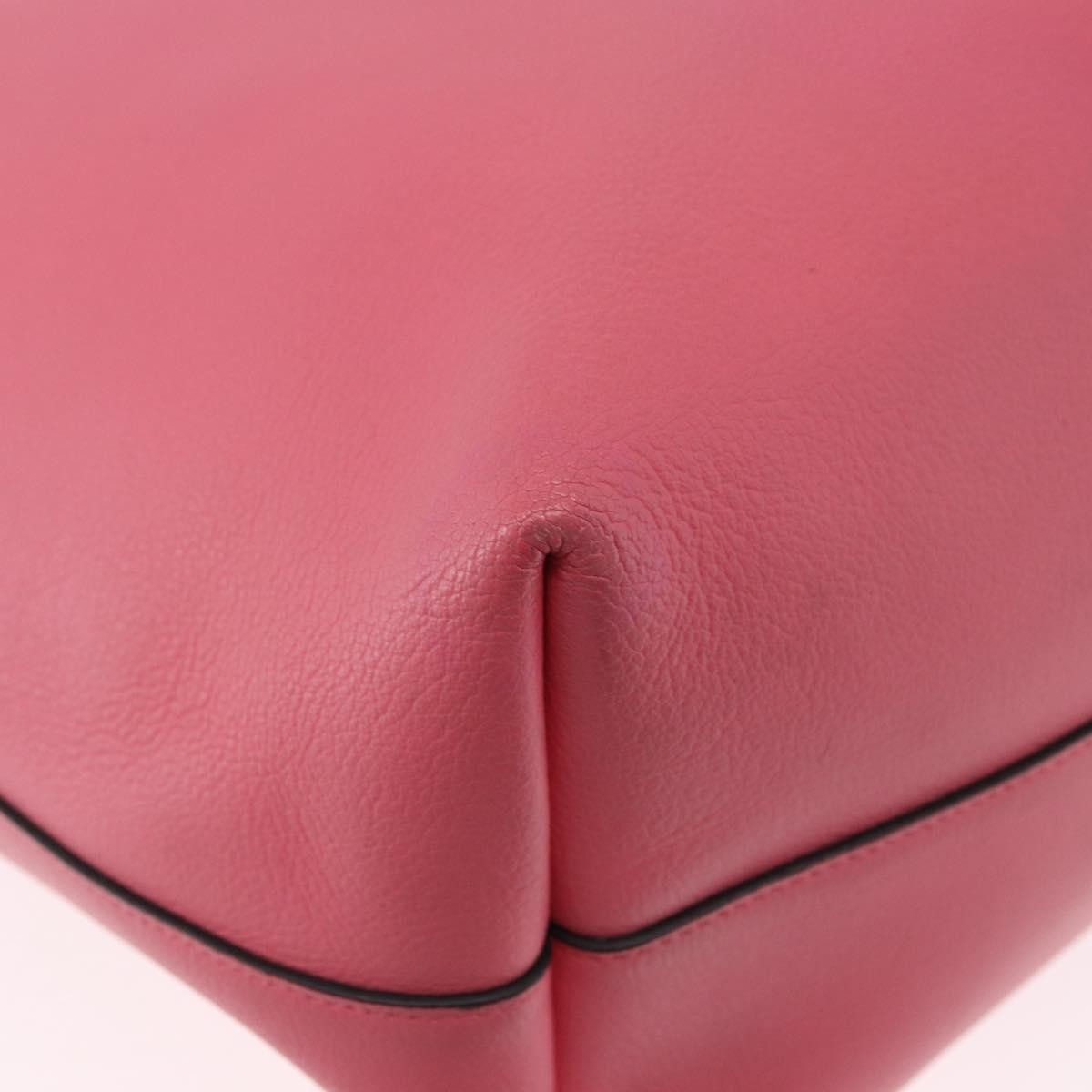 Saint Laurent Shopper Leather Pink Leather Tote Bag Bag (Pre-Owned)