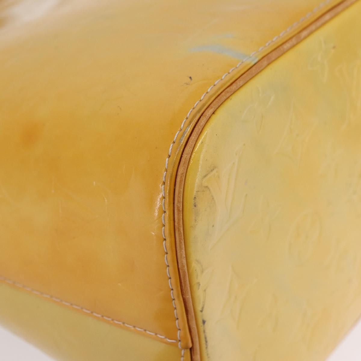 Louis Vuitton Houston Monogram Vernis Yellow Patent_Leather Handbag (Pre-Owned)