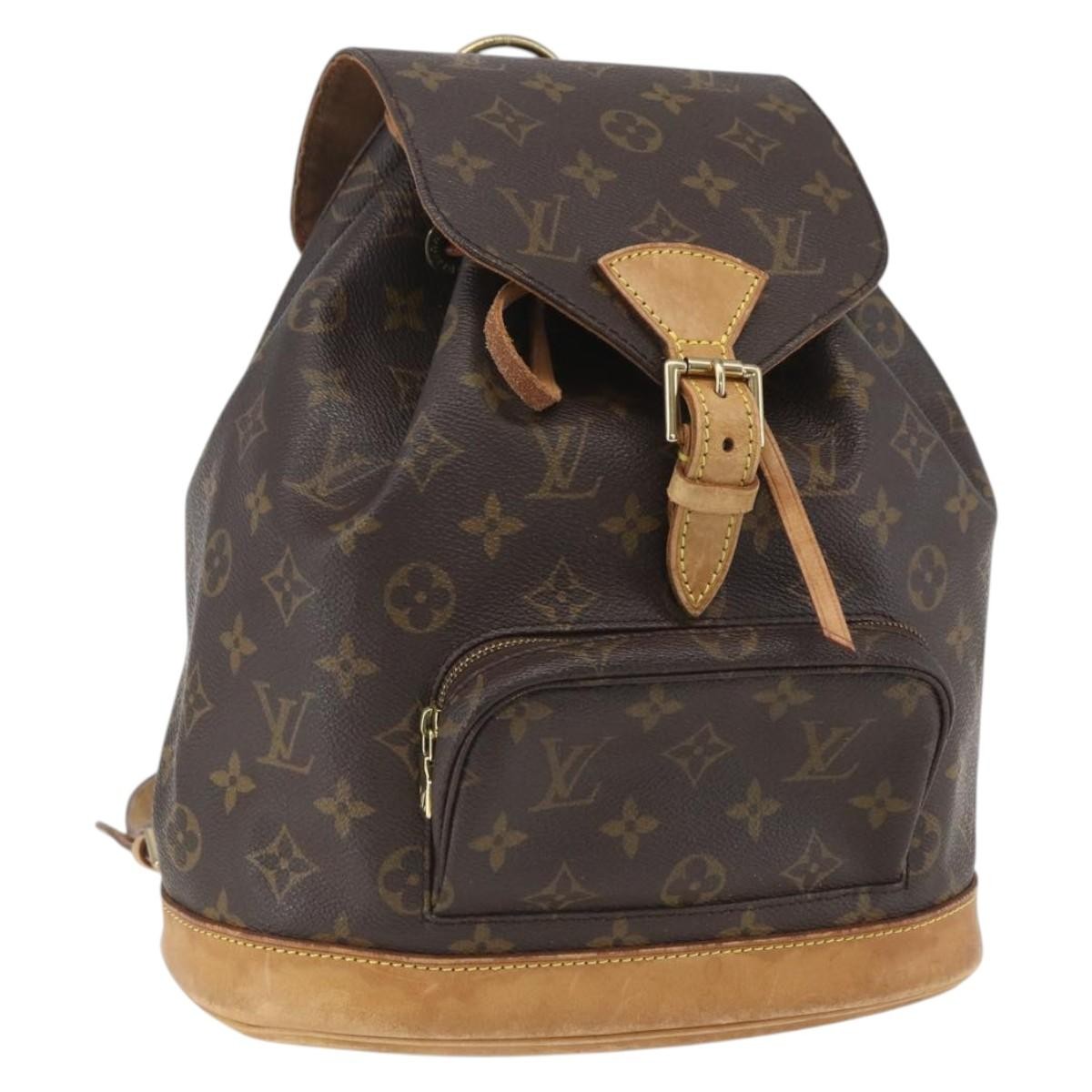 Louis Vuitton Vintage Montsouris Monogram Canvas Brown Canvas Backpack Bag (Pre-Owned)